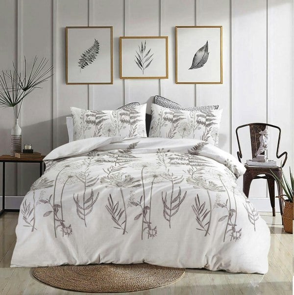 HomeSpace Direct Audra Reversible Floral Duvet Cover Set