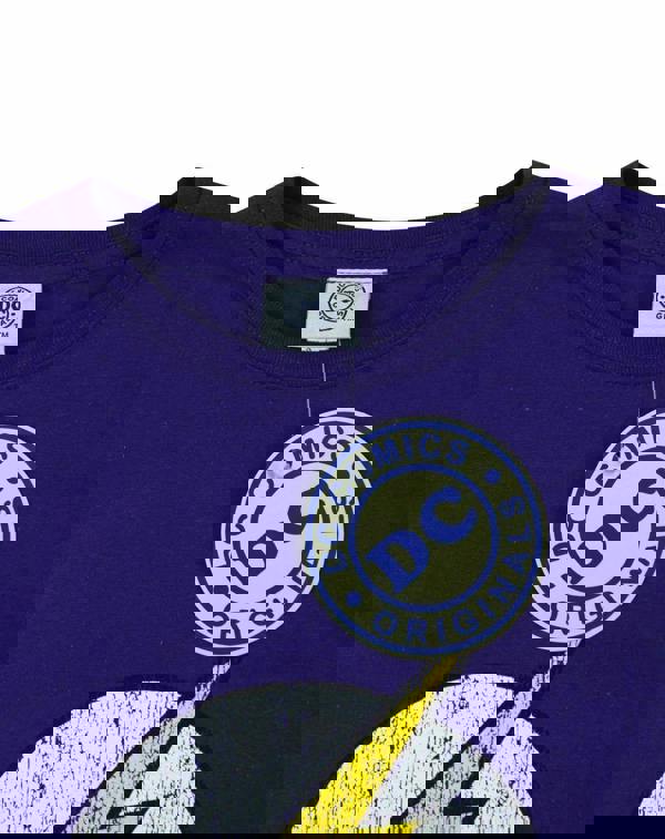 DC Comics Womens Purple Logo Short Sleeved T-Shirt