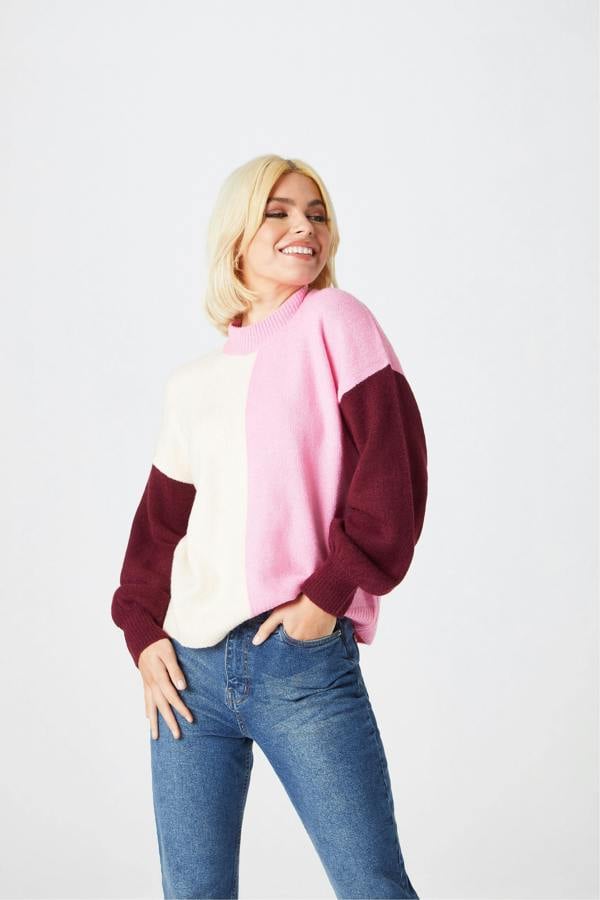 Urban Bliss Bright Clean Colour Block Jumper