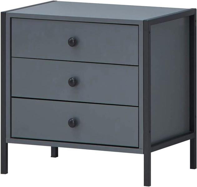 Timber Art Design Zahra Bedside Table Cabinet Bedroom Furniture Nightstand 3 Drawer