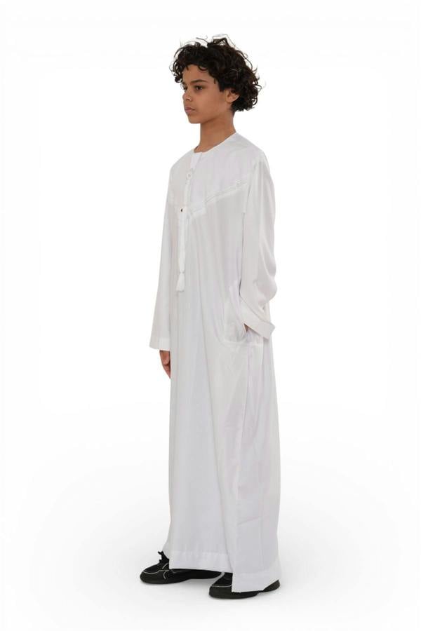 Infinity Leather Kids Boys Eid Moroccan Jubba Robe Djellaba Ramadan Eid Thobe - K-HM11