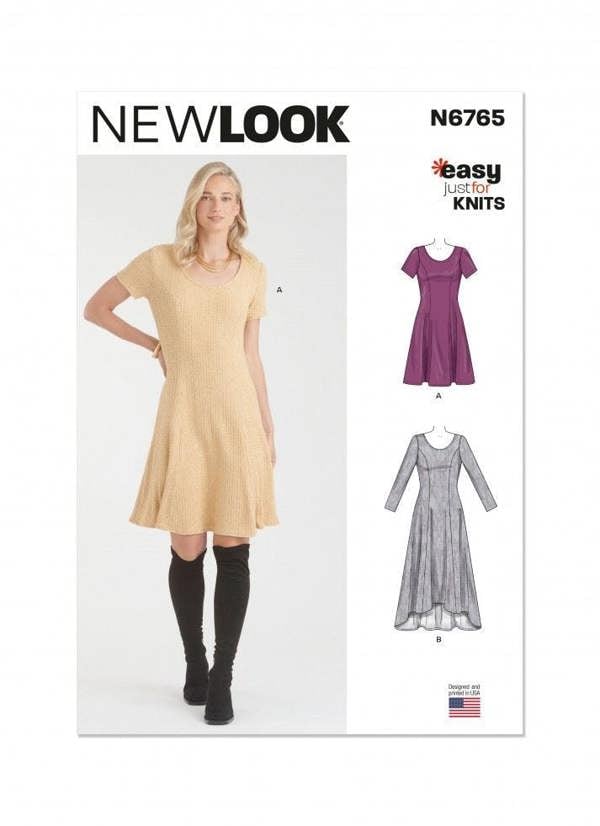 New Look Sewing Pattern 6765, Dresses for Women, A (10-12-14-16-18-20-22) - Easy