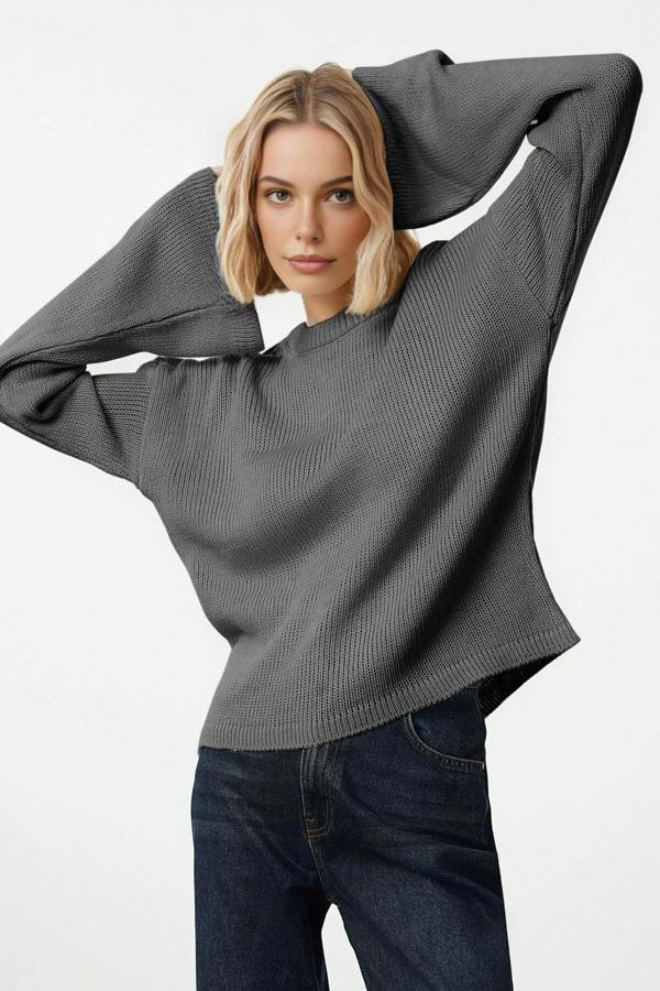 WOVCOR Oversize Soft-Textured Knit Sweater