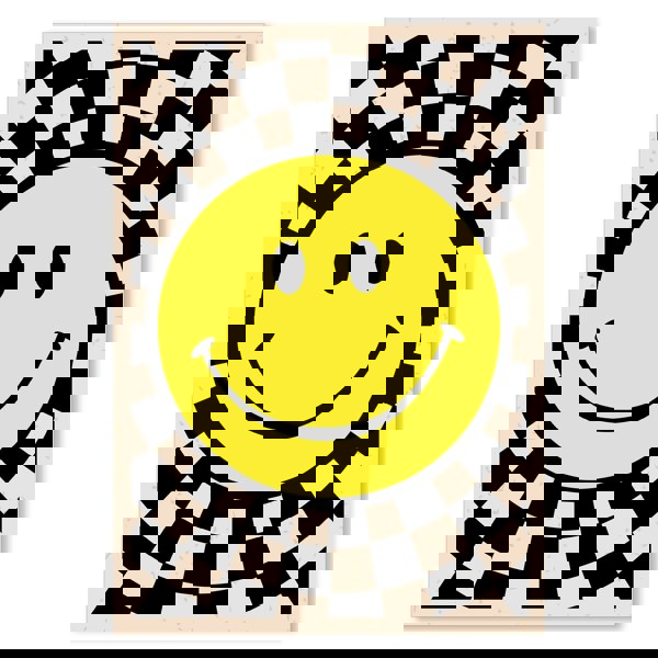 Retro Raver Smiley Face Typography Poster