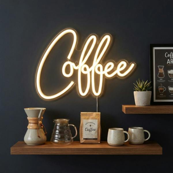 Garden Greatness Coffee Wall Hanging Neon Sign