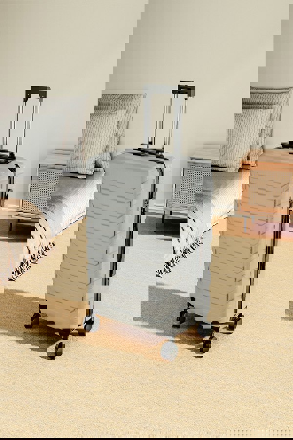 Living and Home Rolling Hardshell Luggage Travel Suitcase, 24" Grey