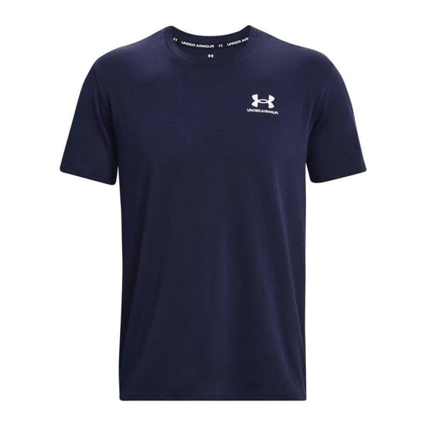 Under Armour Mens Embroidered Logo Heavyweight T-Shirt - Blue