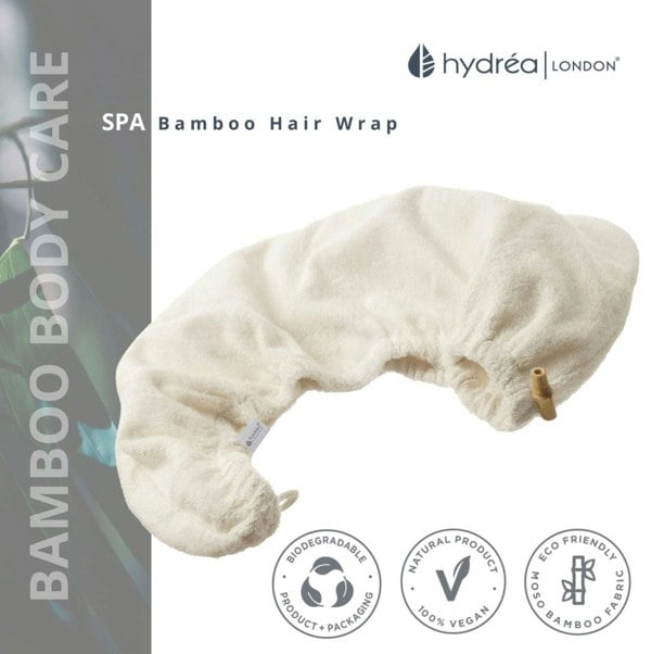 Hydréa London Eco-Friendly Bamboo + Cotton Hair Towel Wrap