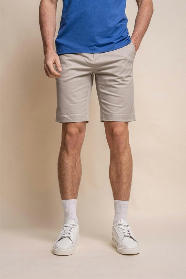 Dakota slate chino shorts front