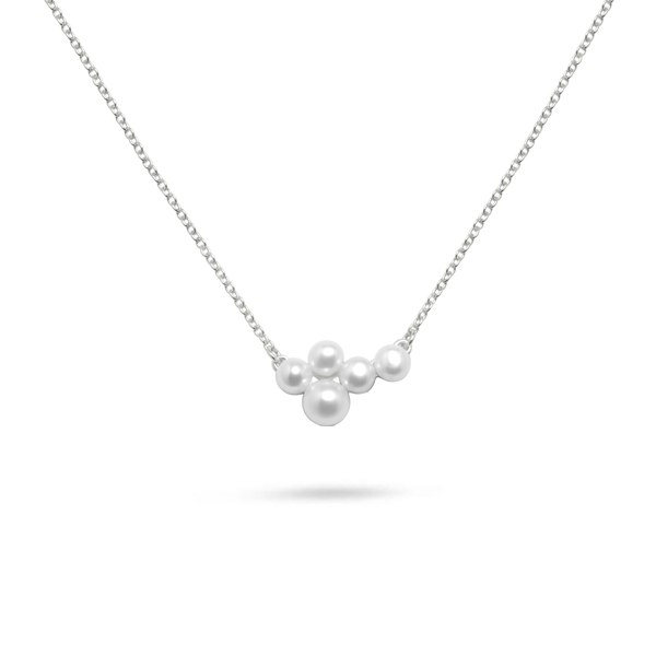 Gold Trip Pearl Cluster Necklace