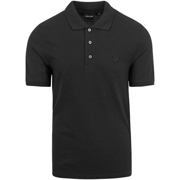 Lyle & Scott Tonal Eagle Jet Black Polo Shirt