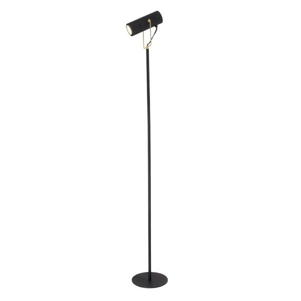 Modern Spot Floor Lamp in Matte Black and Gold with Adjustable Head Image 1