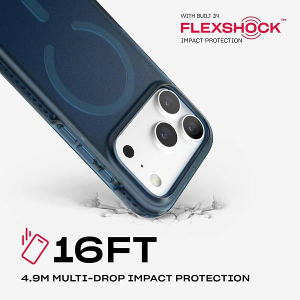 Tech21 Evo Crystal Stain Finish Case with MagSafe for iPhone 17/18 Pro 6.3" Deep Sea - T21-11651
