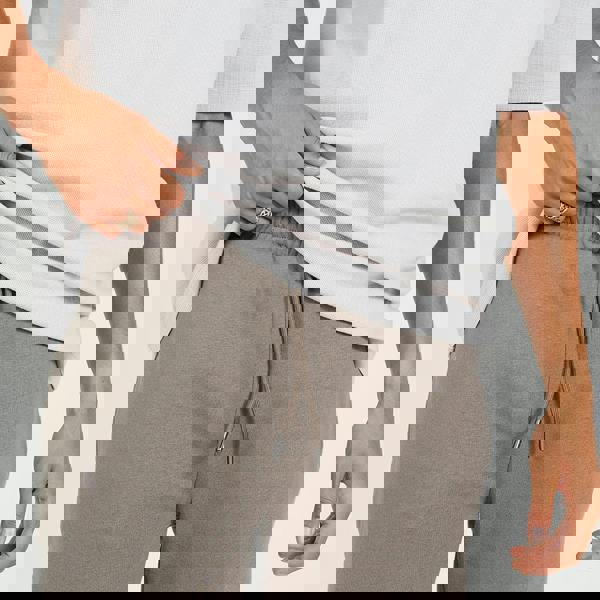 Brave Soul Taupe Straight Leg Open Hem Joggers - Taupe Image 4