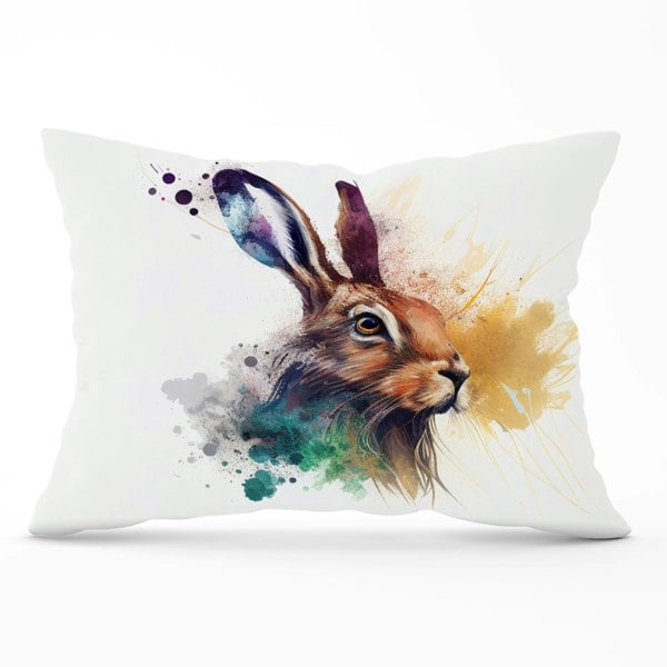 Warren Reed Hare Close Up Splashart Cushions