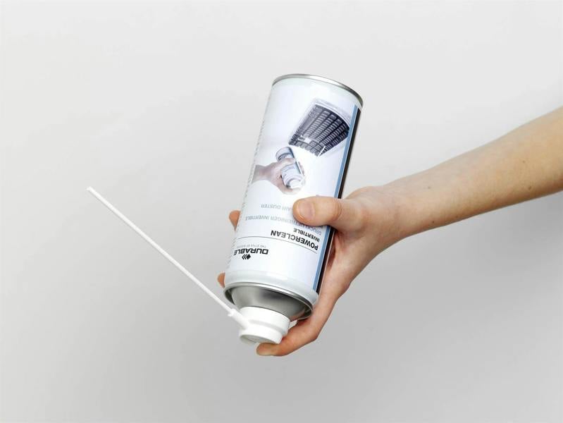 Durable POWERCLEAN Invertible Compressed Air Duster Keyboard PC Cleaner | 200ml