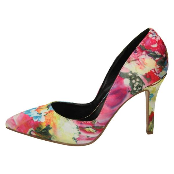Anne Michelle Ladies Anne Michelle Pointed Toe Court Shoes