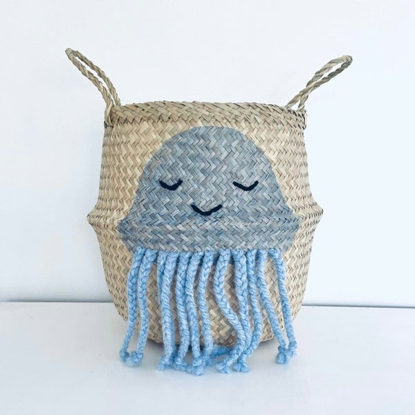 Bellybambino Blue Jellyfish Basket - Large