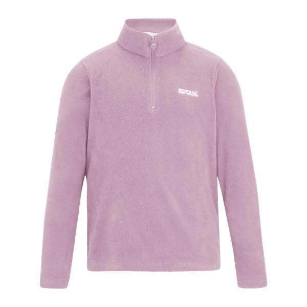 Regatta Great Outdoors Childrens/Kids Hot Shot II Half Zip Fleece Top - Powder Lilac - 