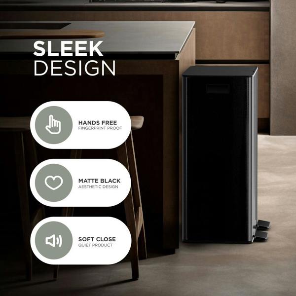 DMD Collective Dual Kitchen Bin – 60L Stainless Steel Waste & Recycling Bin
