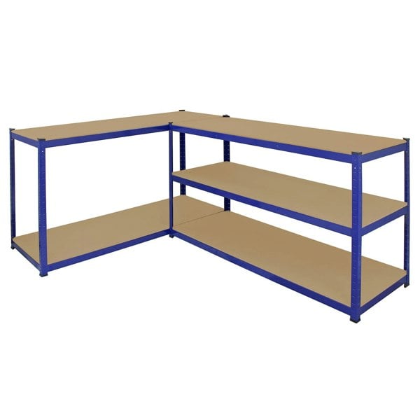 Monster Racking T-Rax 5 x Extra Wide Storage Shelves - Blue (160cm W, 60cm D)