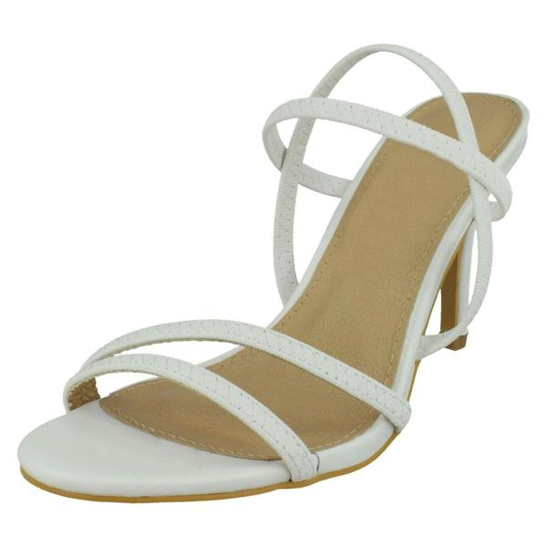Spot On Ladies Spot On Mid Heel Strappy Sandals F12015