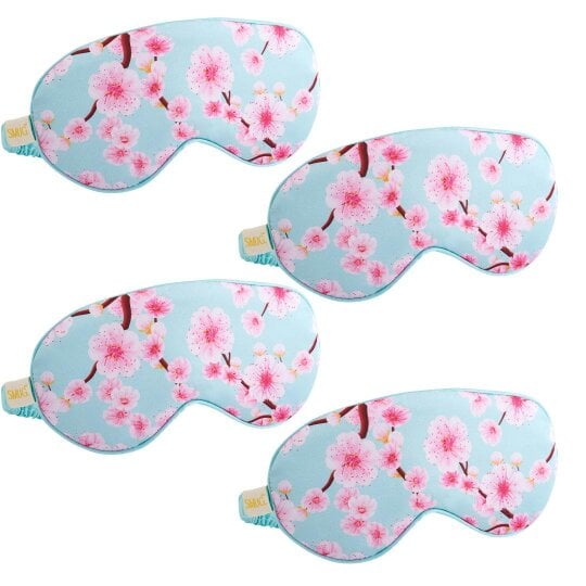 Satin Sleep Mask Multipack Sets - Various Designs - Cherry Blossom