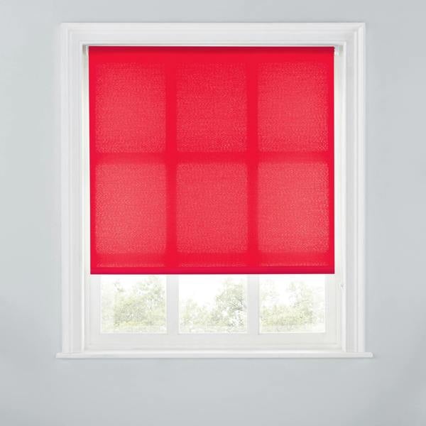 A.Unique Home Trimmable Daylight Roller Blind - 2FT - RED - 60cm(W) x 170cm(L)