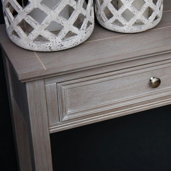Wyld Haus Laurelbrook Two Drawer Console Table Bottom Shelf