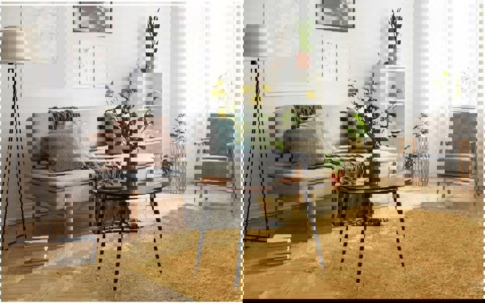 Lagom Ochre Shaggy Rug