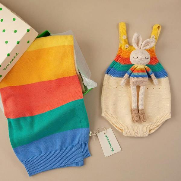 The Bonnie Mob Bonnie Bunny Crochet Toy - Rainbow stripe