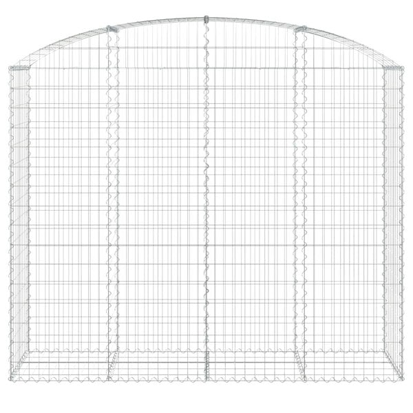 Berkfield Arched Gabion Basket 200x50x160/180 cm Galvanised Iron