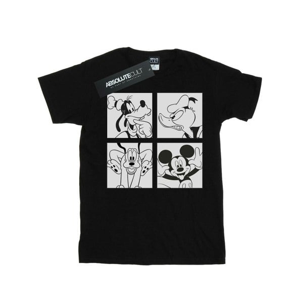 Disney Mens Mickey, Donald, Goofy And Pluto Boxed T-Shirt - Black