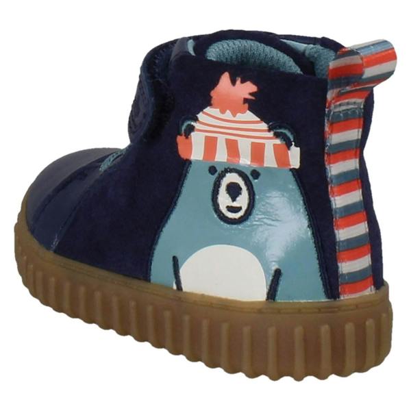 Clarks Boys Clarks Elasticated Lace Bear Face Ankle Boots Cove Kind