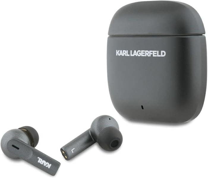 Karl Lagerfeld TWS Metal Printed Logo ANC/ENC Earphones Black - KLTWSM1ALELK