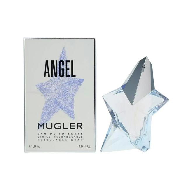 Mugler Angel 50ml Eau De Toilette EDT Rechargeable Refillable Spray For Her