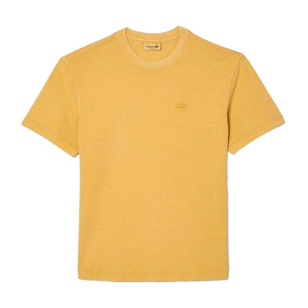 Lacoste Mens Natural Dyed Jersey T-Shirt - Orange - 