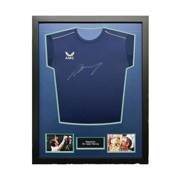 Unbranded Andy Murray framed & signed Castore AMC shirt