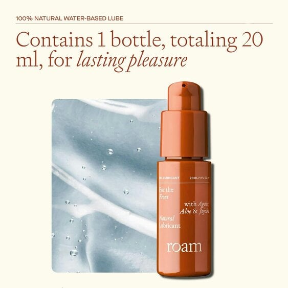 Roam Front Lube for Intimate Comfort - 100% Natural & Vegan Water Based - 20ml