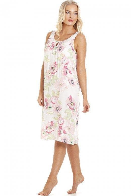 Camille Classic Sleeveless Floral Chemise