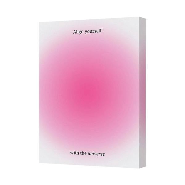 Benjamin Tate Design Align Yourself With The Universe Pink Gradient Canvas Print