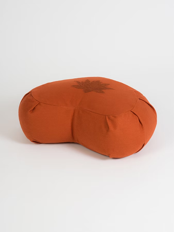 Yoga Studio GOTS Organic Cotton Crescent Lotus Zafu Buckwheat Cushion