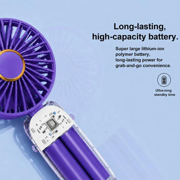 Dyzi Portable Handheld Mini Fan Rechargeable with Stand USB C 3 Speed