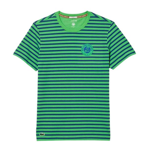 Lacoste Unisex Adult Roland Garros Edition Striped T-Shirt - Blue - 