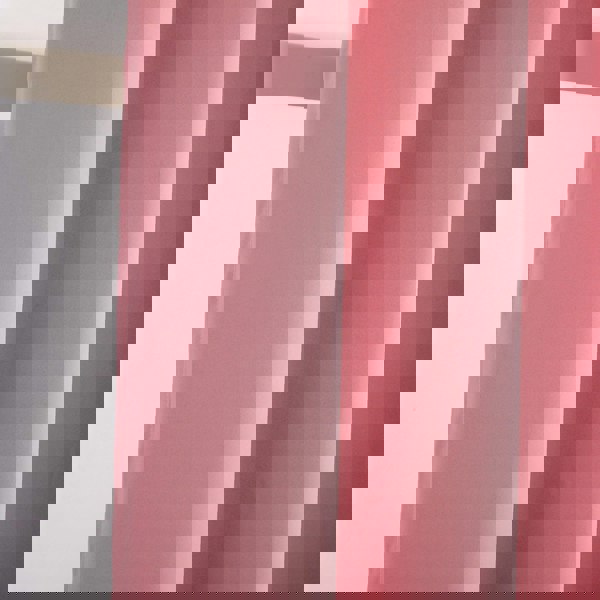 Pink Eyelet Curtains - Thermal Blackout Curtains  - 66 x 84 Inch Drop - 2 Panel Image 8