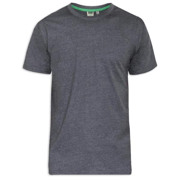 Duke Mens D555 Flyers 2 Crew Neck T-Shirt - Charcoal Melange - 