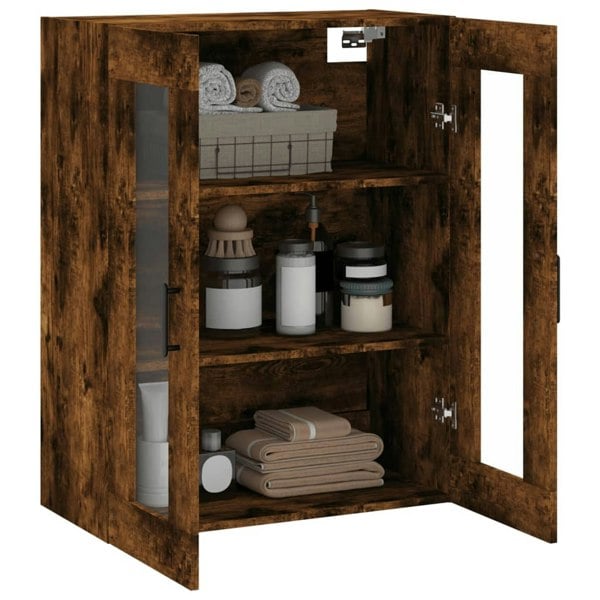 Berkfield Wall Mounted Cabinet Smoked Oak 69.5x34x90 cm