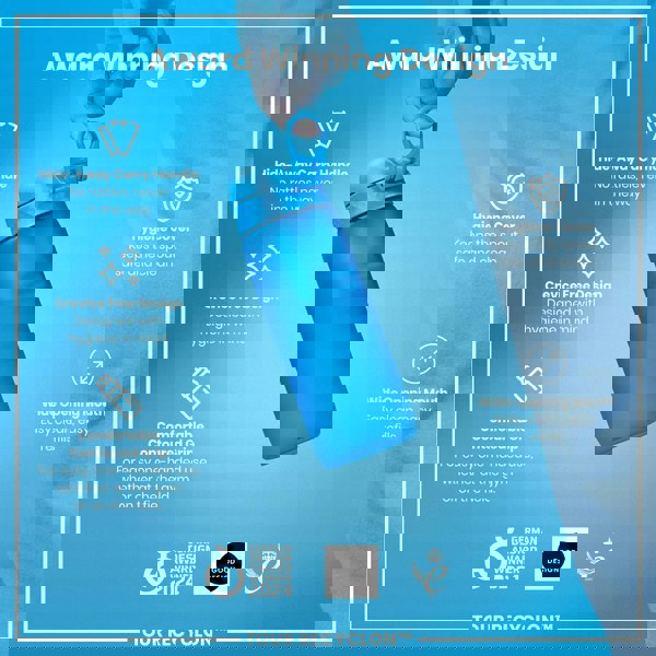 A blue water bottle is being held; its features are highlighted, including a hide-away handle, crevice-free design, contoured grip, hygiene cover, and wide mouth. Awards are displayed. "TOUR RECYCLON™" is also shown.