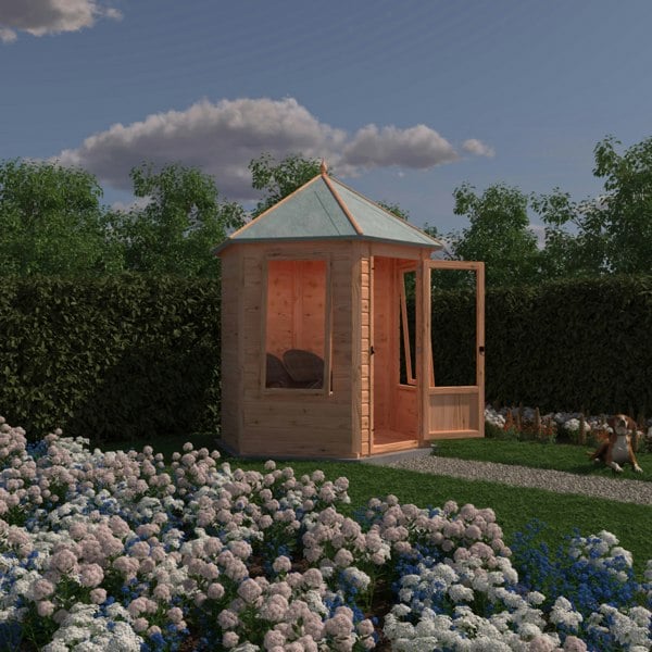 Shire Keswick Gazebo Hexagonal Summerhouse 6x6 12mm Cladding