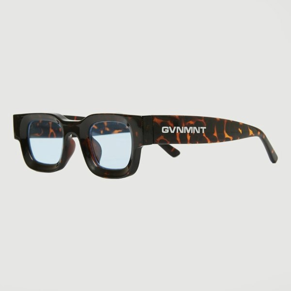 GVNMNT Clothing Co Conflict Sunglasses - Leopard / Blue